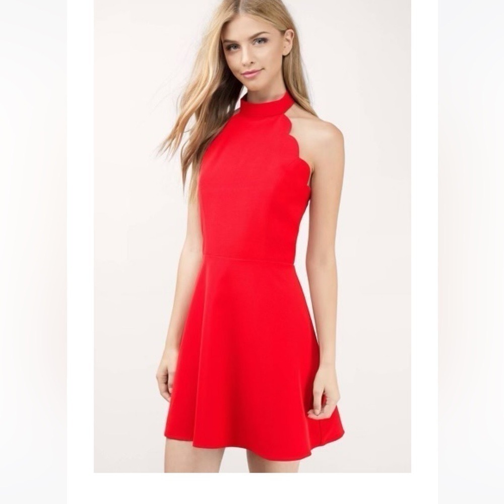 Tobi Gilda skater dress NWT red women's size large